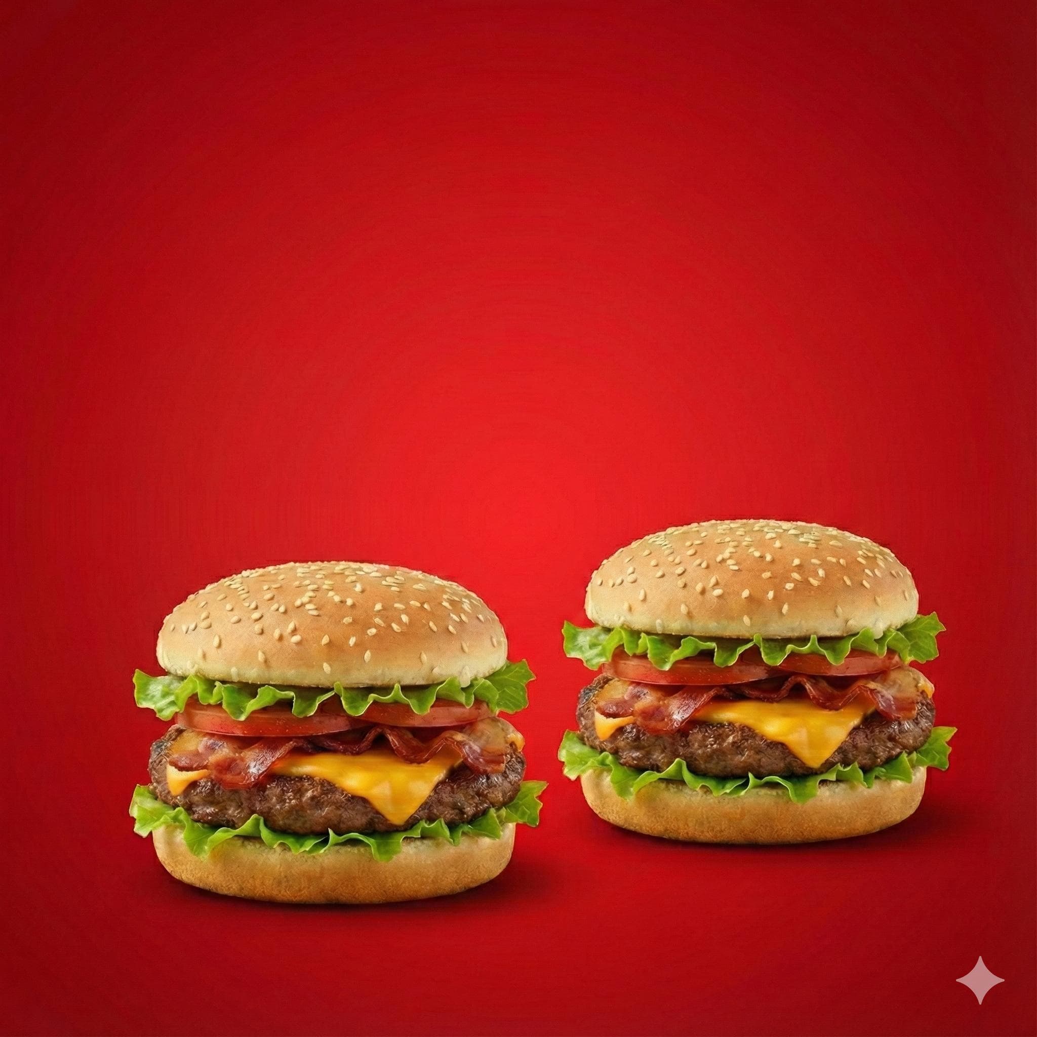 Hambúrguer com salada.